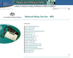 オーストラリアのTTYサービスのサイト。