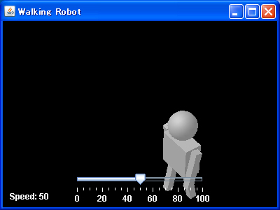 WlakingRobotSampleの実行結果