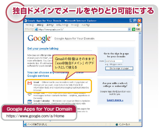 図1●Google Apps for Your Domain