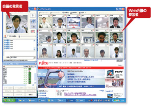 写真　富士通のWebコラボレーション・システム「JoinMeeting」
