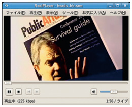 写真2●Real Player形式動画ファイルを再生できる「Real Player」