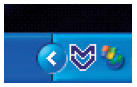 写真4●Windows上でMetaVNCが動作していることを示すタスクバー・アイコン