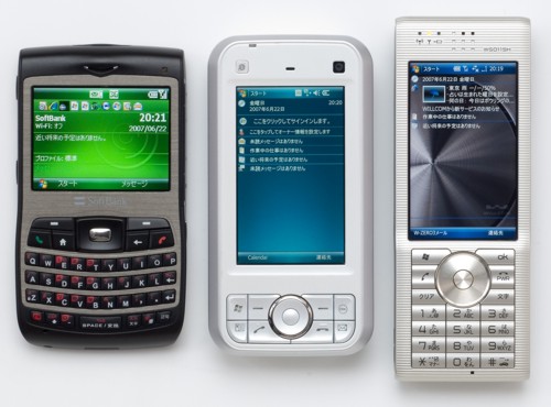 写真1●Windows Mobile6を搭載したスマートフォン