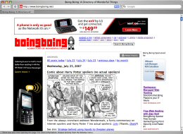 写真1●Technorati.comで人気ナンバー・ワンの「Boing Boing」