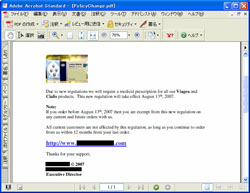 写真2●サイト誘導型のスパム・メールに添付されたPDFファイルの例