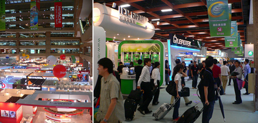 写真1●台湾・台北市で開催されたCOMPUTEX TAIPEI 2007の会場の様子
