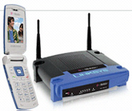 写真2●T-モバイルの「ホットスポット＠ホーム」で利用する端末「Nokia6086」と無線LANアクセス・ポイント