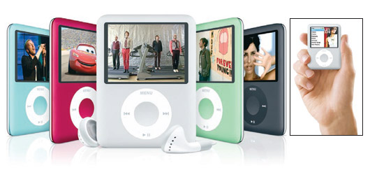 音楽の楽しみ方を変えた米アップルのiPodシリーズ。発売以来5年半で累計販売台数が1億台を突破。9月には第3世代のiPod nano（写真）など、新しいラインアップが登場