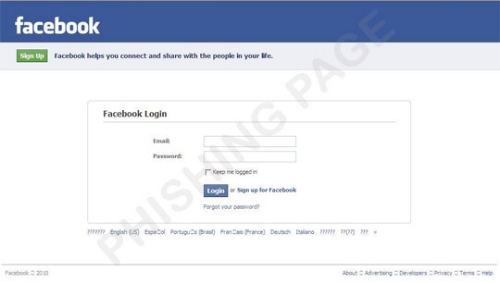写真3●Facebookのチャット機能で送られたURLから誘導される偽のログインページ