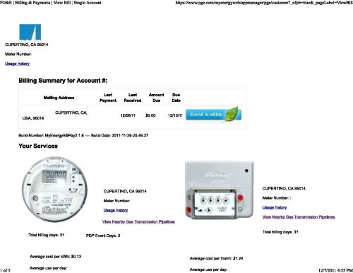 図1●電気とガスの情報のページ