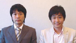写真1●アイエヌジー生命保険ITインフラサービス本部ネットワーク運用管理グループの秋山晃宏マネージャー（左）と村田啓之介プロジェクトマネージャー（右）