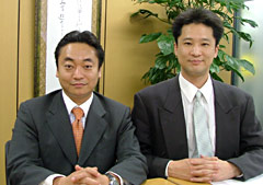 会社取引所の土居慎也・代表取締役（左）と森川義之・最高業務執行責任者（右）