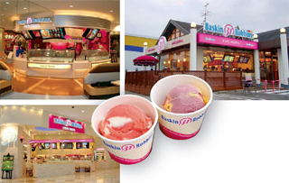 店舗デザインを自由に企画できることが、FCオーナーの経営意欲をかき立てている。親会社の1社である米バスキン・ロビンスは40カ国に5800店以上を持つ世界最大のアイスクリームチェーン
