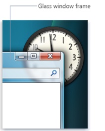 図●Windows 8で廃止されるAeroのGlass Window
