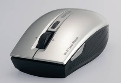 図3　バッファローコクヨサプライが発売したWi-Fi Direct対応マウス「BSMLW15D」シリーズ（実勢価格は3700円）。USB接続の専用レシーバーを挿さずに使える