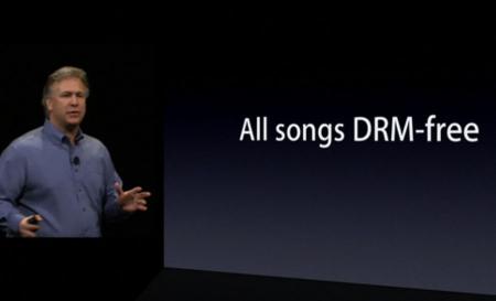 写真1　1月7日、iTunes　Storeで配信している楽曲は「すべてDRM無しになる」と発表する、フィル・シラー上級副社長
