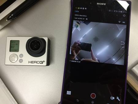GoProをスマートフォンを連携させると、GoProのカメラで撮影できる範囲の確認できます。