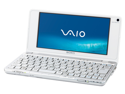 VAIO type P VGN-P70H/W、色はクリスタルホワイト。