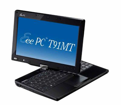 「Eee PC T91MT」実勢価格5万9800円。カラーはホワイト＆ブラックのツートンカラー（上）とブラック（下）が用意されている。